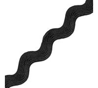 Jumbo RIC Rac 9.5mm Wide Ribbon & Trimming for Sewing - Ribbons, Decorative Trimmings, Craft Ribbons & Trims,Fabric Edging, Christmas, Sewing & DIY Projects (Black, 1m)-Craft Queen LTD