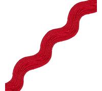 Jumbo RIC Rac 9.5mm Wide Ribbon & Trimming for Sewing - Ribbons, Decorative Trimmings, Craft Ribbons & Trims,Fabric Edging, Christmas, Sewing & DIY Projects (Red, 1m)-Craft Queen LTD