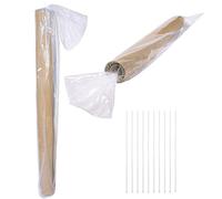 Jumbo Rug Storage Bags - Large Clear Plastic Bags with Nylon Cable Zip Ties for Indoor/Outdoor Carpet Moving or Storage (2 Pieces, Fit 6 x 9 Feet)