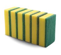 Jumbo Scourers Sponges, Long Lasting Extra Durable Melamine Dual-Sided Dishwashing Sponge Foam Cleaning for Kitchen Bathroom Wall Cleaner| Non-Scratch for Dish, Scrub Sponges (Pack of 6)