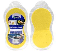 Jumbo Sponges, 2 Pack Car Sponges,Cleaning Sponge and Anti Scratch Technology, for Window Washing & Car Exterior(2pcs Yellow)