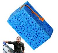 JUMBO Sponges - Large High-Foam Car Wash Sponge, Honeycomb Seaweed Cleaning Sponge for Car Detailing, Stain Removal, and, Yellow/Blue/Coffee, 17x10x8cm