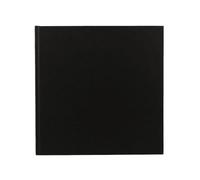 Jumbo Square & Chunky Black Cloth Sketchbook - 25 X 25 cm - 140 GSM All-Media Cartridge White Paper - 95 Square Sheets Ideal for Pencils, Pens, Light Washes