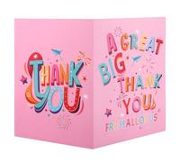Jumbo Thank You Card, 40x27cm/15.75x10.63in A Great Big Thank You Card with Envelope Extra Large Giant Oversized Appreciation Greeting Supplies for Teacher Boss Friends