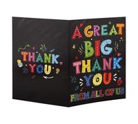 Jumbo Thank You Card with Envelope, 40x27cm/15.75x10.63in Extra Large Giant Oversized Appreciation Greeting Card Black A Great Big Thank You for Farewell Teacher Boss Coworkers Friends