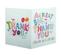Jumbo Thank You Card with Envelope, Giant Oversized Appreciation Greeting Card Extra Large Size A Great Big Thank You for Farewell Colleagues Boss Teacher Retirement (Green, Style 2)