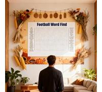 Jumbo Thanksgiving/Christmas Word Search Poster,Giant 36"x24" Wall Game,Christmas Word Search Puzzle Poster,Fun Interactive Holiday Party Activity,Thanksgiving Activity Posters for Families