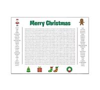 Jumbo Thanksgiving/Christmas Word Search Poster - Giant 36x24 Wall Game, Poster-Size Word Search Find Puzzle Posters, Interactive Activity Game for Families Classroom(Christmas)