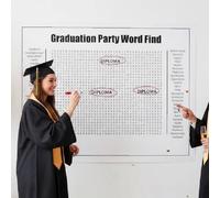 Jumbo Thanksgiving Word Search Poster, 36"X24" Giant Holiday Word Search Wall Poster for Thanksgiving and Christmas, Wall Game with 50 Words, Interactive Walldecor Crafts Xmas for Family (Graduation)