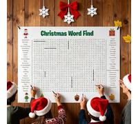 Jumbo Thanksgiving Word Search Poster, Christmas Word Find Puzzle Poster,Giant 36"X24" Wall Game Coloring Posters,Fun Holiday Gam Classroom Activities Arts Crafts Indoor Holiday (2pcs)