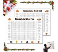 Jumbo Thanksgiving Word Search Poster - Giant 36"X24" Wall Game, 2026 New Giant Thanksgiving Activity Poster, Family Holiday Party Activity, Large Word Find Decor, Fun Holiday Game (2*thanksgiving)