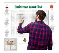 Jumbo Thanksgiving Word Search Poster, Giant 36"X24" Wall Game, 2026 New Giant Thanksgiving Activity Poster with 12 Color Markers, Wall Game with 50 Words, Activity Posters Games for Families (03#)