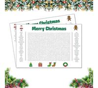 Jumbo Thanksgiving Word Search Poster - Giant 36"x24" Wall Game, Fall Harvest Word Search Puzzle Poster, Large Holiday ActivityPoster - for Christmas Parties & Thanksgiving (Christmas*2)