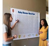 Jumbo Thanksgiving Word Search Poster, Giant 36"x24" Wall Game for Families, Large Holiday Activity Poster for Thanksgiving & Christmas Parties, Fun Interactive Classroom Game & Fall Decoration