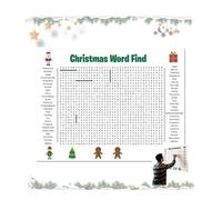 Jumbo Thanksgiving Word Search Poster,Giant 36"X24" Wall Game,Larger Christmas Word Search Puzzle Poster,Poster-Size WordSearch,Fun Holiday Gam,Interactive Thanksgiving & Xmas Activity for Families