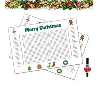 Jumbo Thanksgiving Word Search Poster, Giant 36"X24" Wall Game, Larger-Than-Life Christmas Word Search Puzzle Poster, Fun Interactive Classroom Game & Fall Decoration (02#+02#)