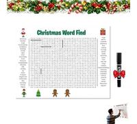 Jumbo Thanksgiving Word Search Poster, Giant 36"X24" Wall Game, Larger-Than-Life Christmas Word Search Puzzle Poster, Fun Interactive Classroom Game & Fall Decoration (02#)