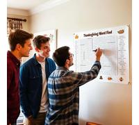 Jumbo Thanksgiving Word Search Poster, Giant 36"X24" Wall Game, Multiple Holidays Party Theme Activity, Larger Than Life Puzzle a Fun Interactive Experience Posters for Multiplayer(Thanksgiving)