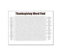 Jumbo Thanksgiving Word Search Poster,Giant 36"X24" Wall Game, Poster-Size Word Search Christmas Activity Larger Than Life Puzzle,A Fun Interactive Thanksgiving Games for Family (Thanksgiving Word)