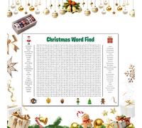 Jumbo Thanksgiving Word Search Poster, Giant 36"X24" Wall Word Find Game for Families, Large Holiday Scrabble for Thanksgiving & Christmas Parties, Fun Interactive Classroom Game