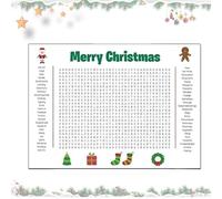 Jumbo Thanksgiving Word Search Poster - Giant 36x24 Inch Wall Game for Families & Classrooms, Large Holiday Floor & Wall Game for Thanksgiving & Christmas Parties, 2026 Upgrade Version (Christmas)
