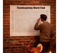 Jumbo Thanksgiving Word Search Poster, Larger-Than-Life Christmas Word Search Puzzle Poster,Thanksgiving Christmas Activity Larger Than Life Puzzle a Fun Interactive Experience Posters for Families