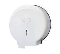 Jumbo Toilet Paper Dispenser, Stylish Wall Mounted Tissue Holder with No Drill Installation for Restroom Bathroom ABS White Single Roll 27 x 28 x 12 cm