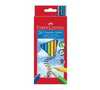 Jumbo Triangular Crayons 20 Colors + Sharpener Faber-Castell Top