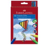 Jumbo Triangular Crayons 30 Colors + Sharpener Faber-Castell Top