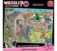 Wasgij Destiny 28, Dad Cave - Unique 1000 Piece Jigsaw Puzzles for Adults, Colourful, Fun, Challenging & Brainteasing 1000 Pc Adults Jigsaw Puzzle - 100% Recycled Cardboard - Jumbo
