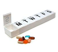 Jumbo Weekly 11" Pill Organizer - Extra Large Compartments Will Hold 7 Days Worth of Vitamins and Medications - Great Size for Gummy & Chewable Vitamins (1)