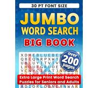 Jumbo Word Search Big Book: Extra Large Print Word Search Puzzles for Seniors and Adults with 30 pt Big Font