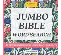 Jumbo Word Search for Seniors - Bible Word Search Large Print: Extra large print word search puzzles for seniors - This Bible word search for adults ... search puzzles. Word search large print book.