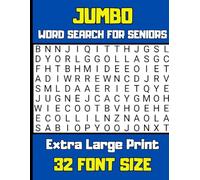 Jumbo Word Search For Seniors Extra Large Print: 32 Font Size - 50 Big Puzzles - One Solution Per Page - Eye Friendly Word Finds - Anti-Eye Strain