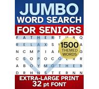 Jumbo Word Search for Seniors: Keep Your Mind Sharp with 50 Fun Themes, Extra-Large Print (32 pt Font), and Solutions Included