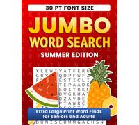 Jumbo Word Search Puzzle Book Summer: Extra Large Print Word Finds for Seniors and Adults with 30 pt Big Font (Jumbo Word Search Books for Every Season in Extra Large Print)