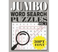 JUMBO WORD SEARCH PUZZLES: FONT SIZE 30 | LARGE PRINT FOR EASY READING | VOL. 3 (JUMBO WORD SEARCH PUZZLE BOOKS)