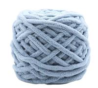 Jumbo Yarn 500G Chenille Yarn Polyester Vegan Chunky Jumbo Knitting Materials For Knitting Scarves Blankets(21 smoky gray)