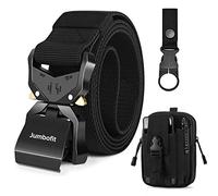 Jumbofit Tactical Belt for Men & Women, 1.5 Inch Nylon Webbing with Heavy-Duty Quick-Release Buckle, Gift with MOLLE Pouch & Water Bottle Clip