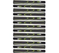 JumboMax Pack of 13 Tour Series Golf Grips - Black with Lime Green Trim X-Large/XL (+ 3/8")