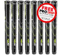 JUMBOMAX STR8 TECH TOUR® GOLF GRIPS - BLACK / GREEN - Jumbo Medium (+5/16")