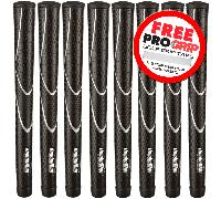 JUMBOMAX TOUR SERIES® GOLF GRIPS - BLACK / SILVER - Jumbo X-Small (+3/16")