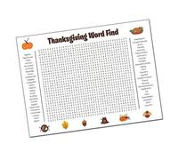 Jumbos Thanksgiving Word Search Posters Fun Interactive Holiday Party Activity Holiday Find Puzzle Poster for Adult Thanksgiving Search Posters