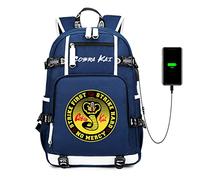 JUMBOZ Anime Backpack Co.bra Kai, 3D Cartoon Printed Laptop Backpacks with USB Charging Port, Adjustable Shoulder Strap Bookbags for Girls Boys Teens-D||47X30X15CM