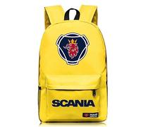 JUMBOZ Backpack for Men Sc.an.ia, Durable Lightweight Backpacks with Side Pocket, Waterproof Bookbags for Middle School Students-Yellow 1||45x31x13cm
