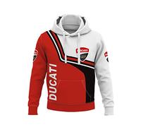 JUMBOZ Lightweight Hoodie Mens Du.c a_ti, Lightweight Breathable Sportswear with Adjustable Drawstring Hood, Casual Blouse Tops for Adult Men-Red A||M