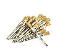 JUMELA Copper Wire Brush 5mm Brass Rotary Wire Wheel Pencil Polising Brushes Wheel Brushes For Power Drill Tool Polishing Cleaning Tools 15/30pcs (Color : 30PCS)
