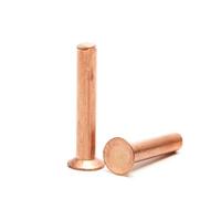 JUMELA Flat Headed Rivets Pure Copper GB869 M2/M2.5/M3/M4/M5/M6/ M8 Copper Countersunk Head Solid Rivets DIN661 2/10/50pcs (Color : 4mm, Size : M2 50pcs)