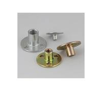 JUMELA Galvanized Carbon Steel Three-hole Nut M6 M8 M10 M12 Iron Plate Lock Nut For Wood Furniture Splint Lock Nut Sofa Foot Fixing Accessories 2/5/10pcs (Size : M12x40-silvery(2pcs)