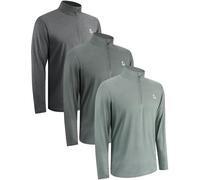 JumGear-Life 3Pack Quarter Zip Pullover Men Long Sleeve Sweatshirts Running Athletic Golf Gym Shirt Quick Dry, Set C, Medium